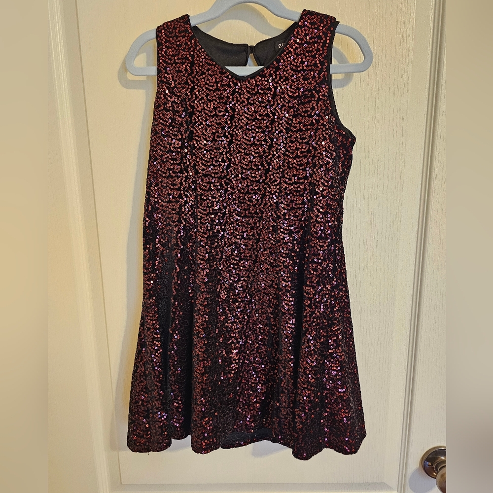 Velvet/sequin Girls Dress
